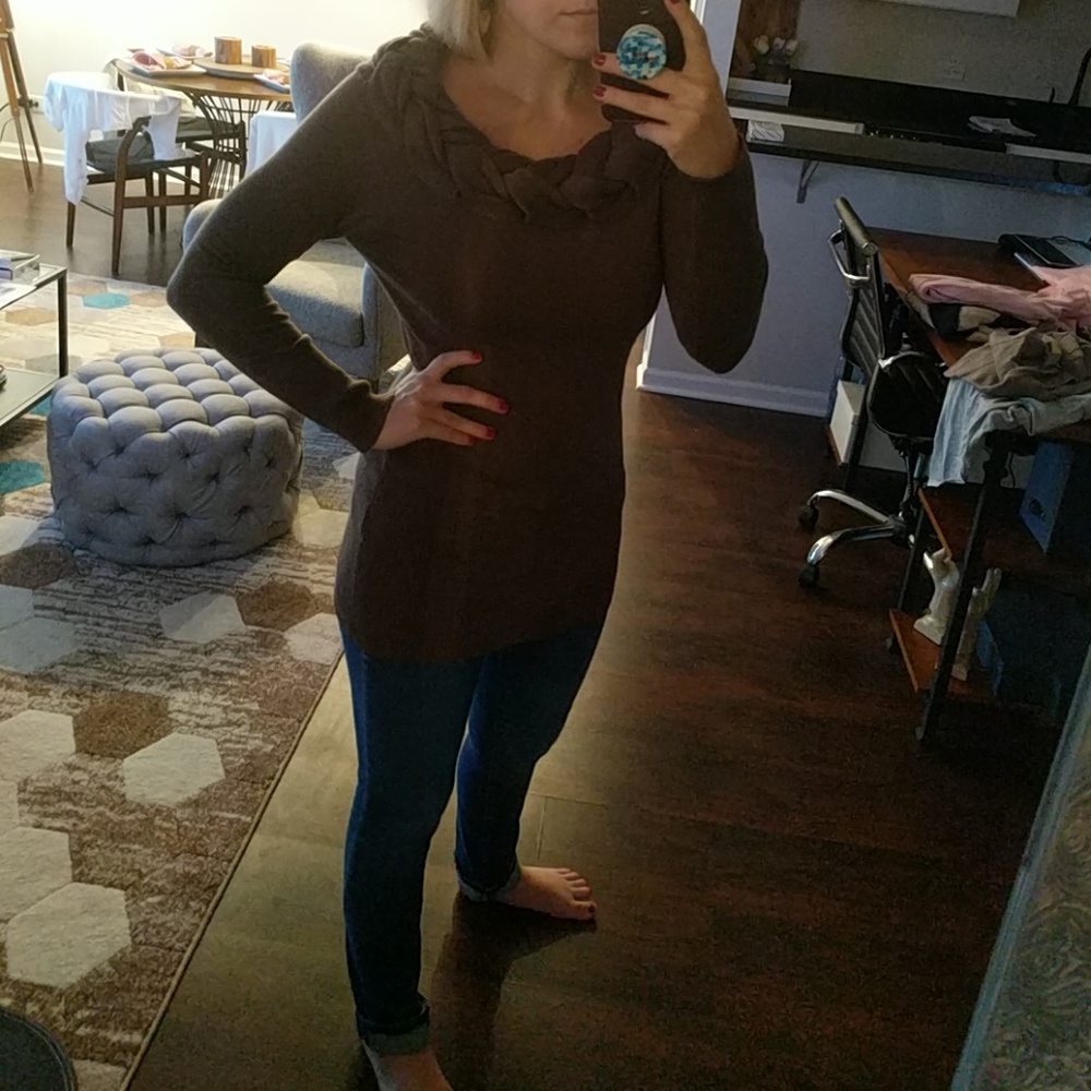 Braided sweater